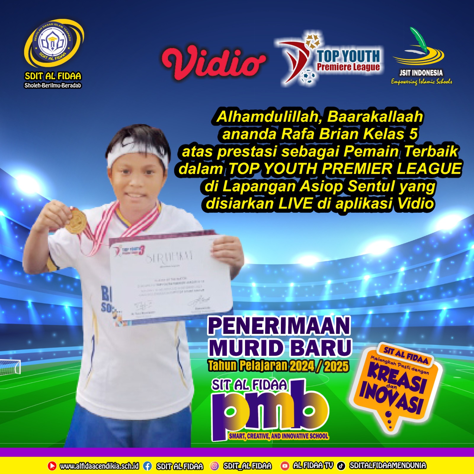 Prestasi Siswa SDIT Al Fidaa dalam Lomba Futsal TOP YOUTH PREMIER LEAGUE