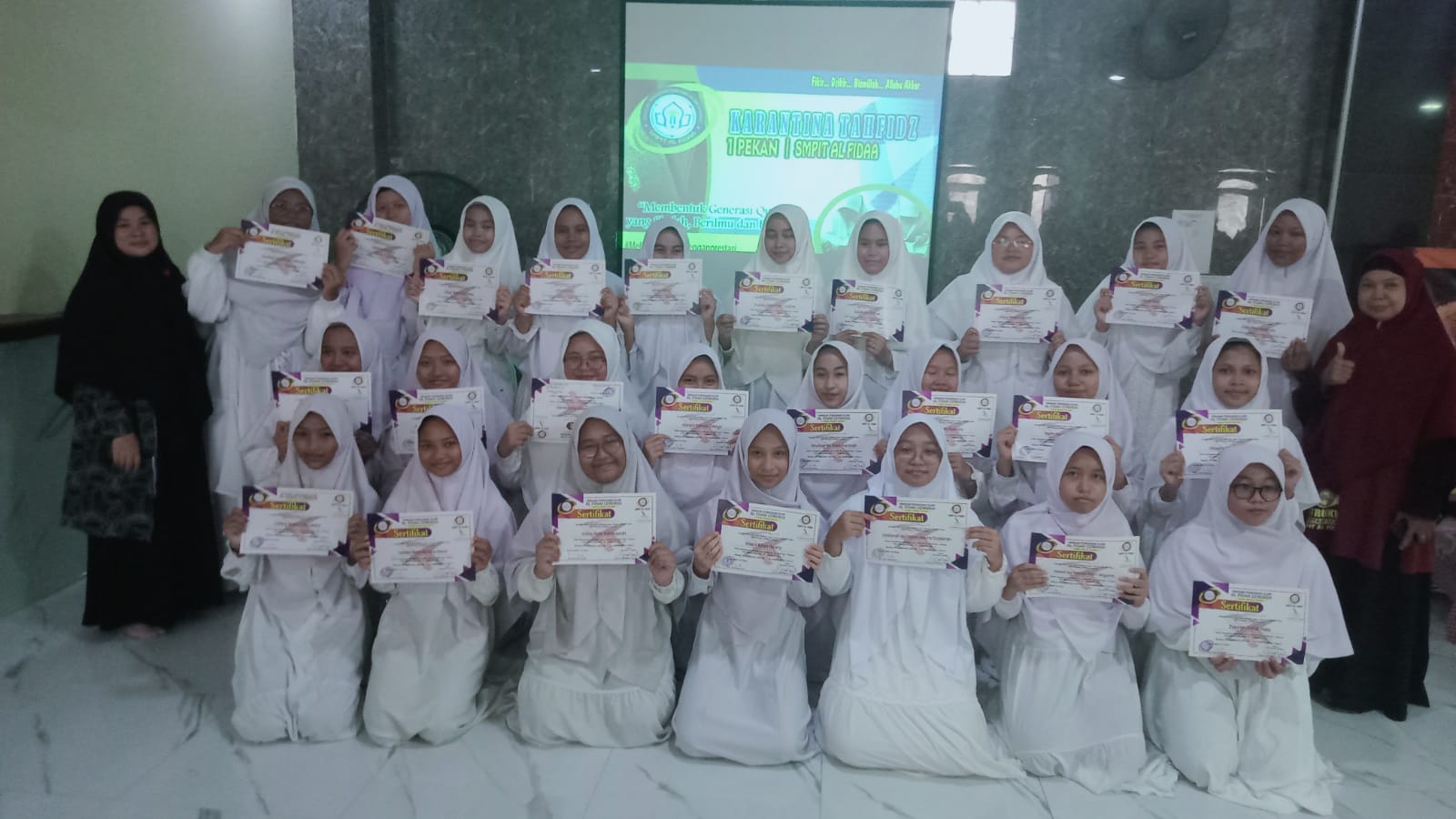 Kegiatan Karantina Tahsin dan tahfidz Al Qurán kelas takhosus putri T.P 2023-2024